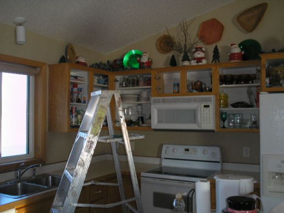 Mid-Process of Redo On Kitchen Cabinets